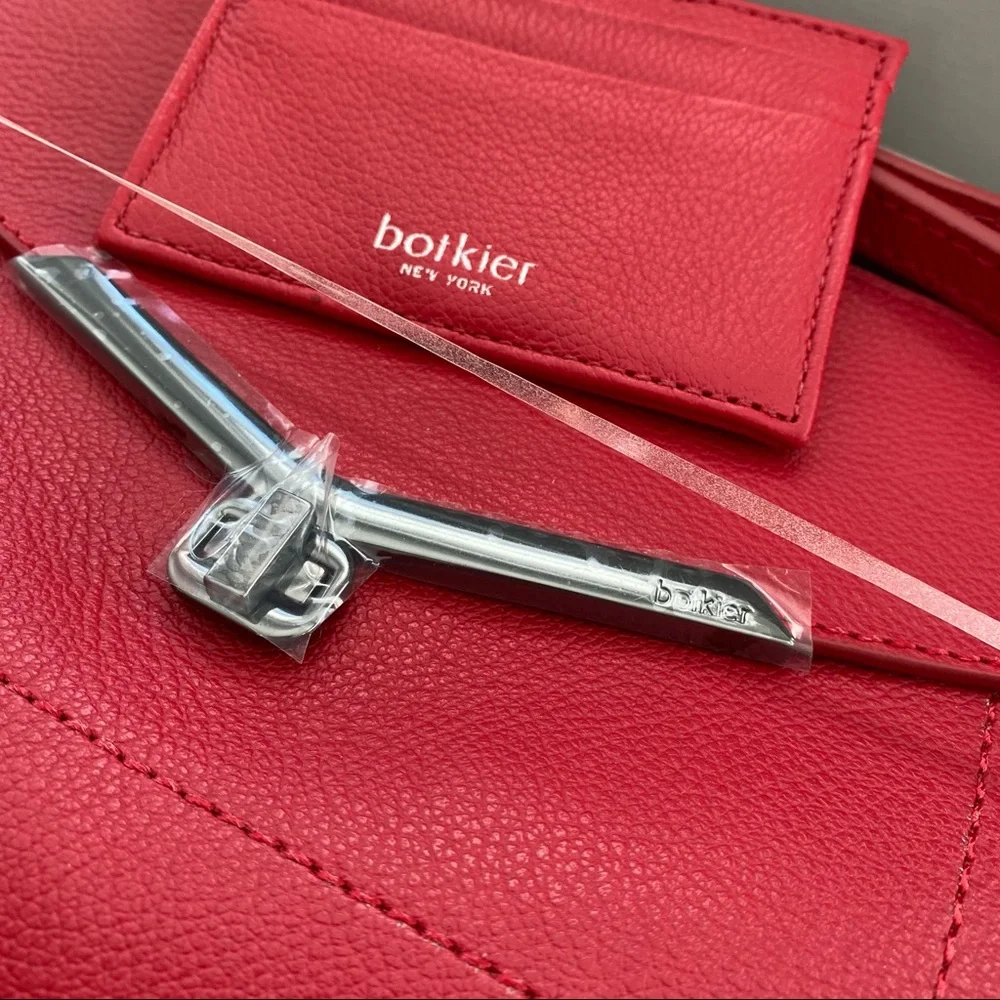 NWT Botkier genuine leather wristlet wallet gift set red